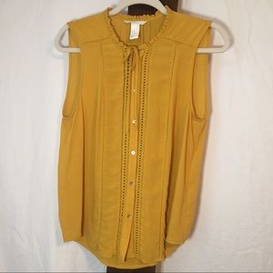 H&M Gold Blouse SZ 10 EUC